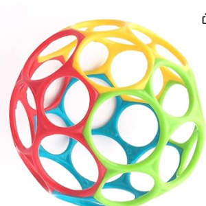 Bright Starts, Oball Classic, flexibler und leicht zu handhabender Ball, sensorisches Aktivitätsspielzeug für Kinder aller Altersstufen, mehrfarbig